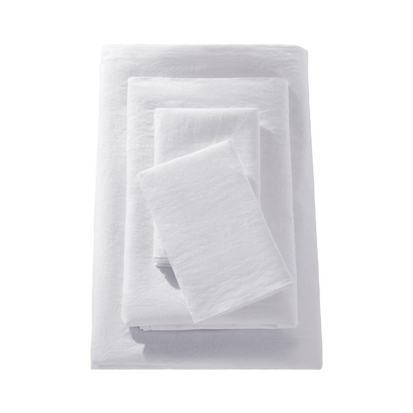 Linen bed sheet set