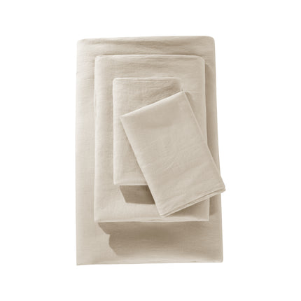 Linen bed sheet set