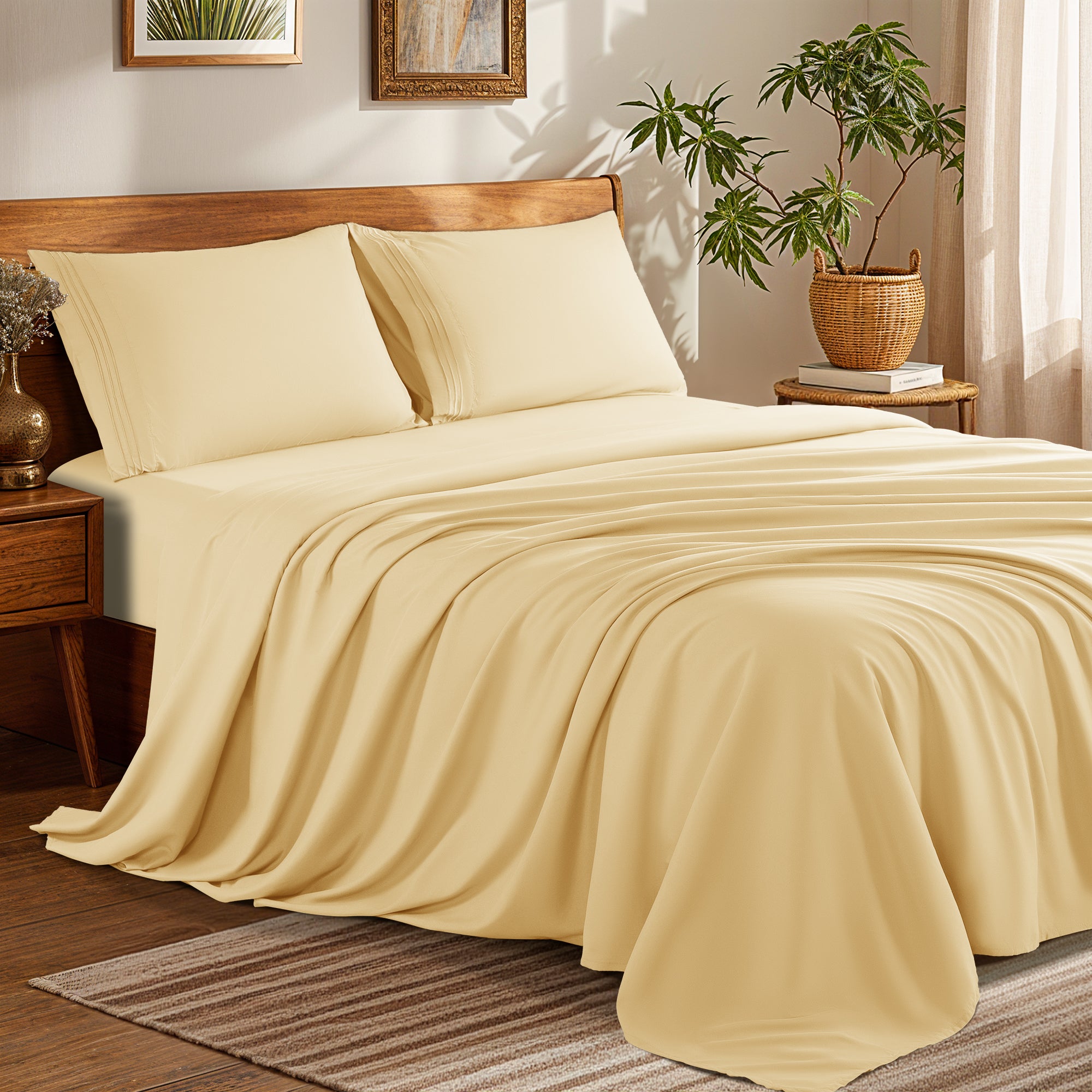 Microfiber 1800 TC Sheet Set - 4 Pieces New Color