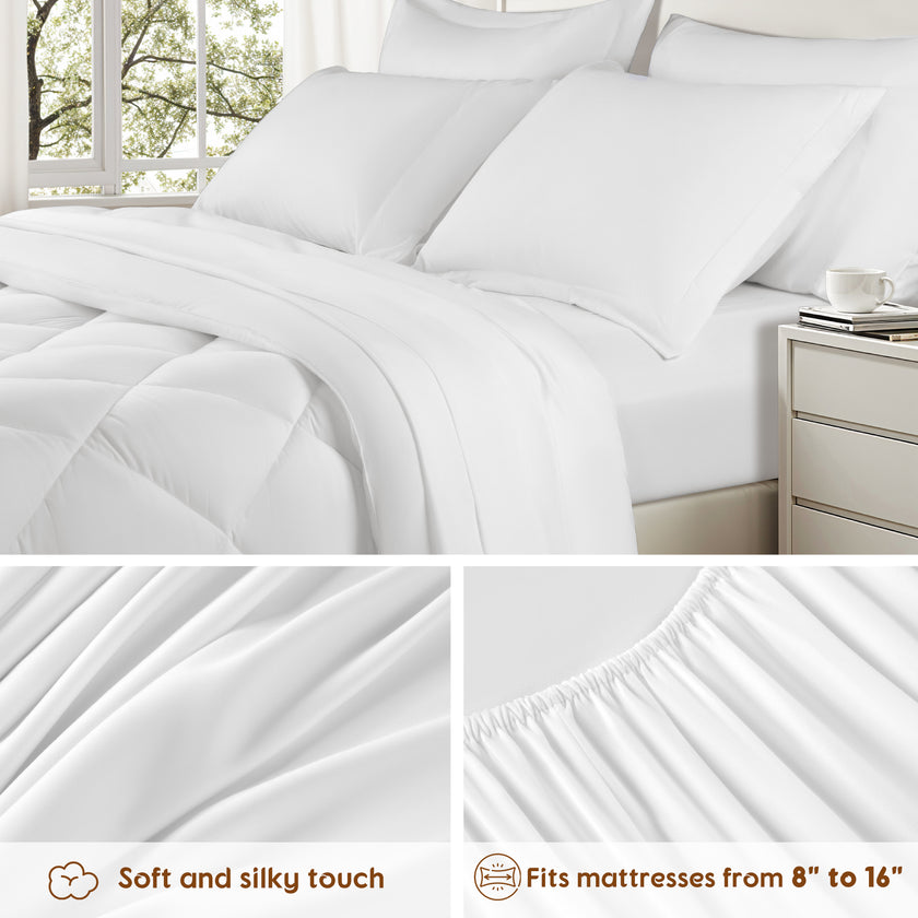 7/5 pieces microfiber comforter set