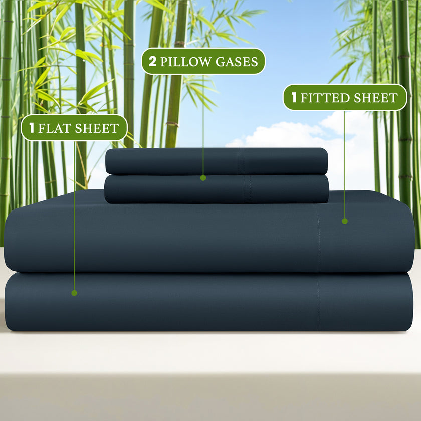 4/ 6 Pieces 100% Organic Cooling Bamboo Sheets