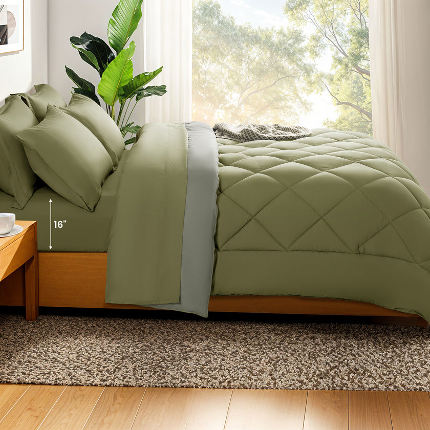 5/7 pieces microfiber comforter set