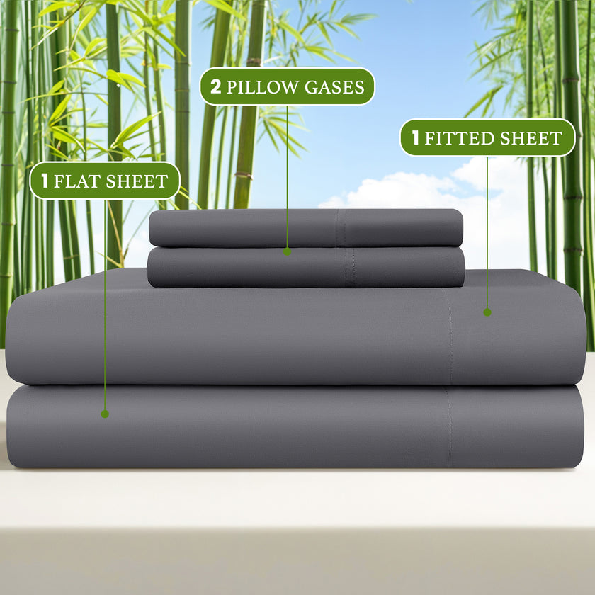 4/ 6 Pieces 100% Organic Cooling Bamboo Sheets