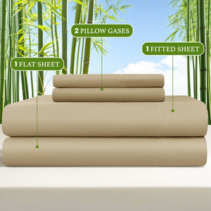 4/ 6 Pieces 100% Organic Cooling Bamboo Sheets