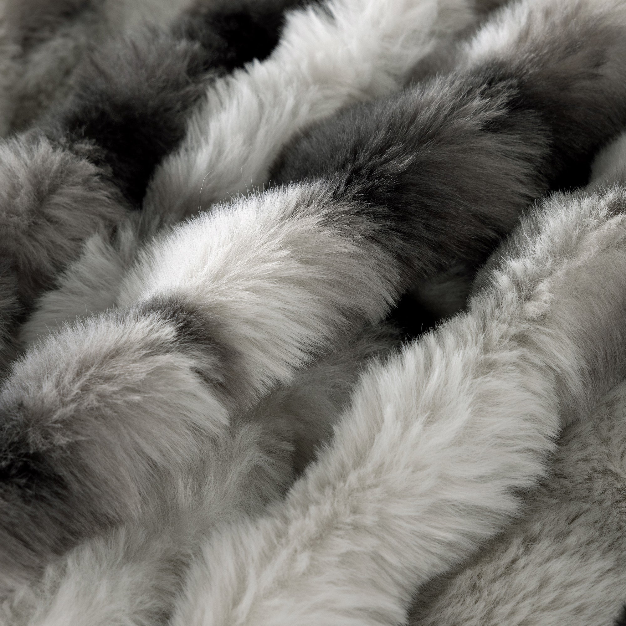 Faux Rabbit Fur Throw Blanket