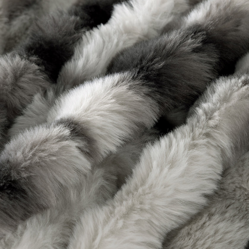 Faux Rabbit Fur Throw Blanket