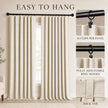 Linen Blend Full Blackout Curtains