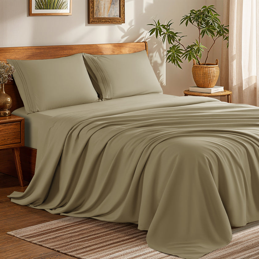 Microfiber 1800 TC Sheet Set - 4 Pieces New Color