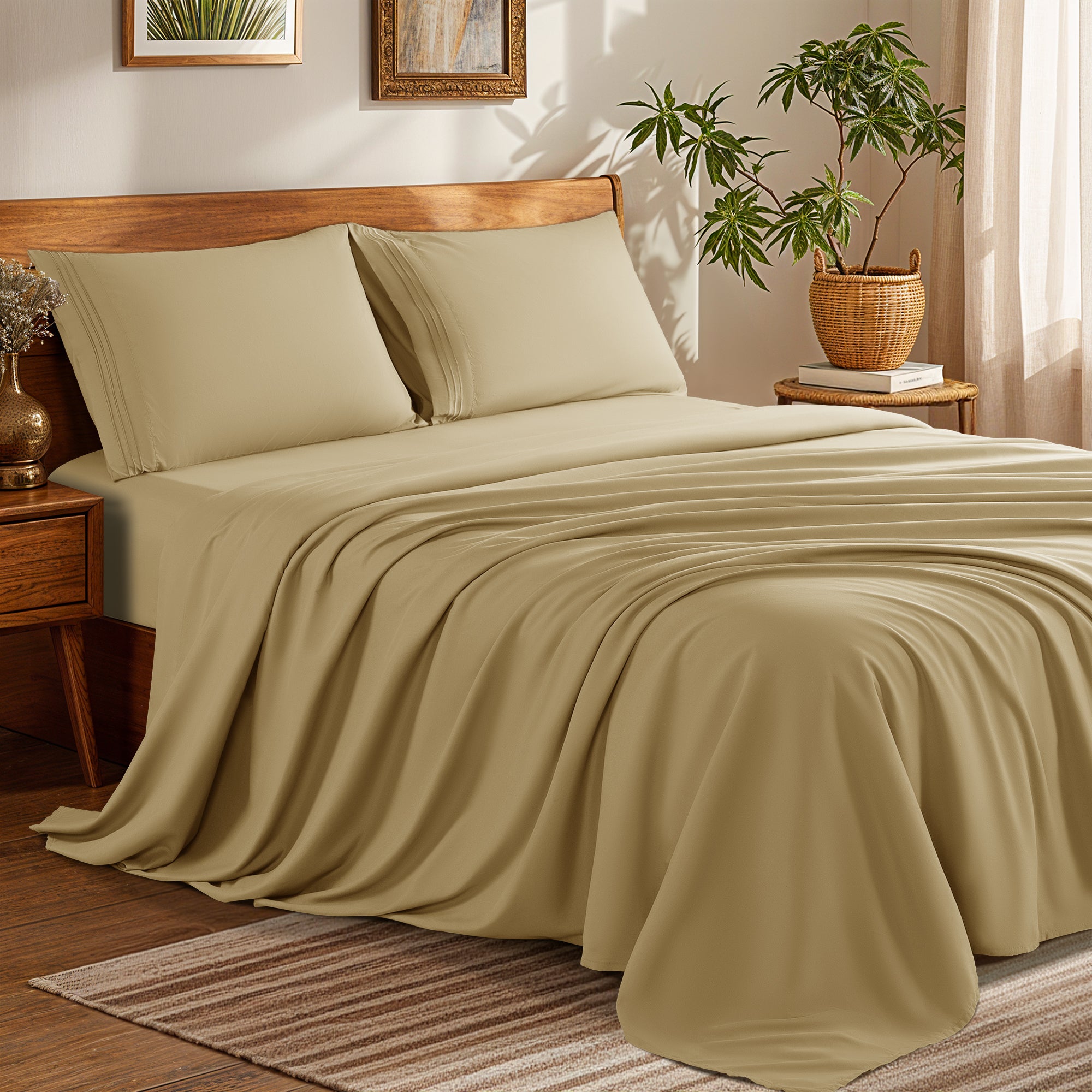Microfiber 1800 TC Sheet Set - 4 Pieces New Color
