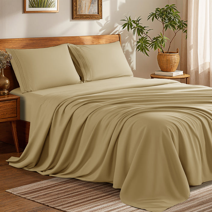 Microfiber 1800 TC Sheet Set - 4 Pieces New Color