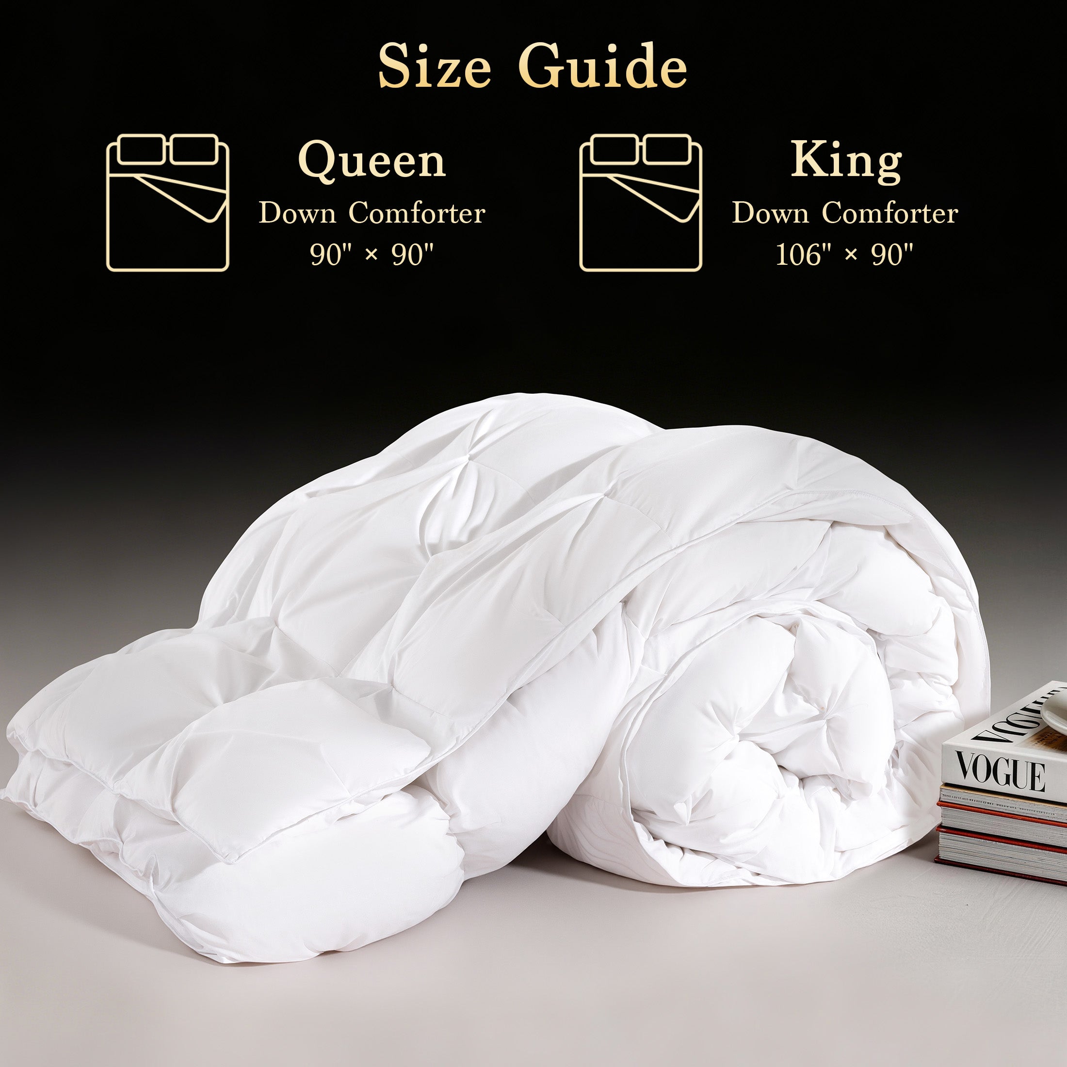 Pinch Pleat Feather Down Comforter