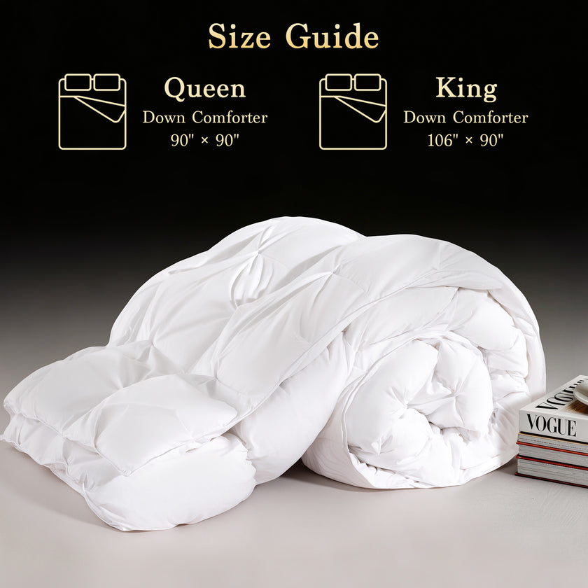 Pinch Pleat Feather Down Comforter