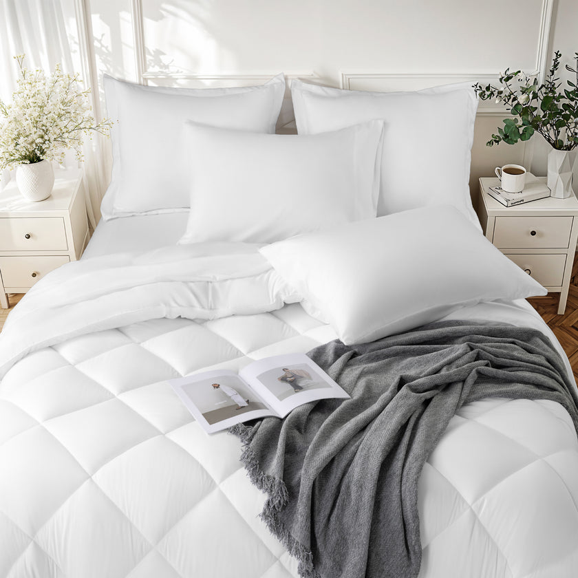 7/5 pieces microfiber comforter set