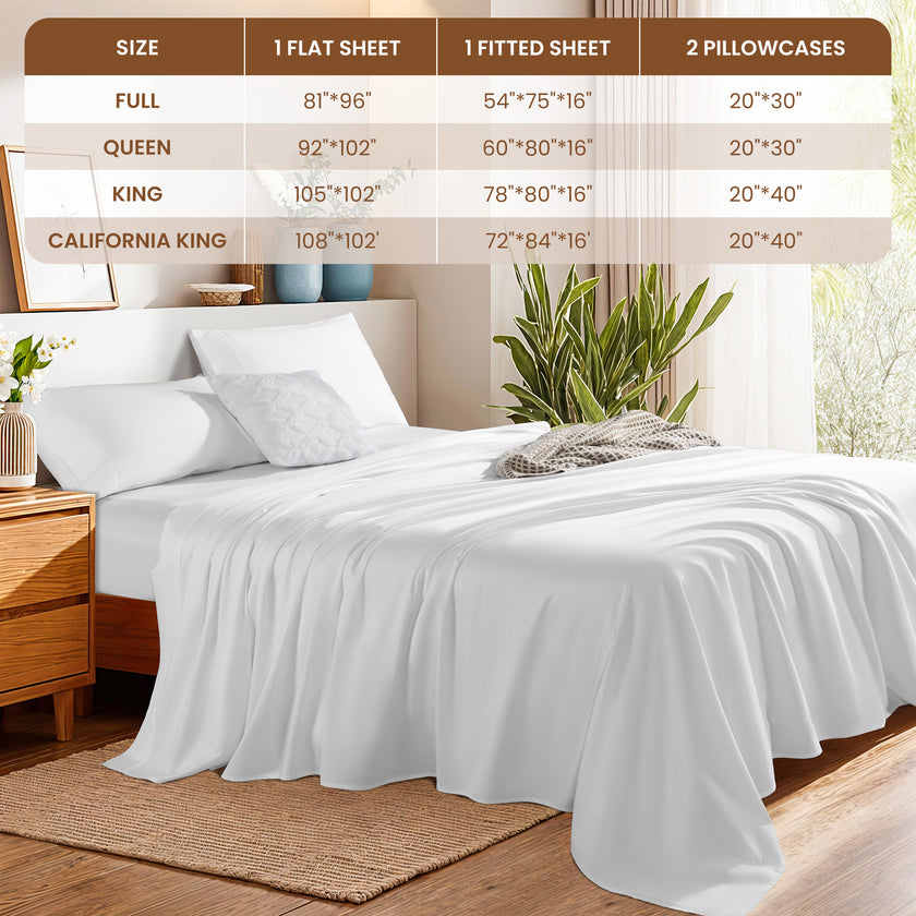 1000 Thread Count 4-Piece Cotteon Bed Sheets