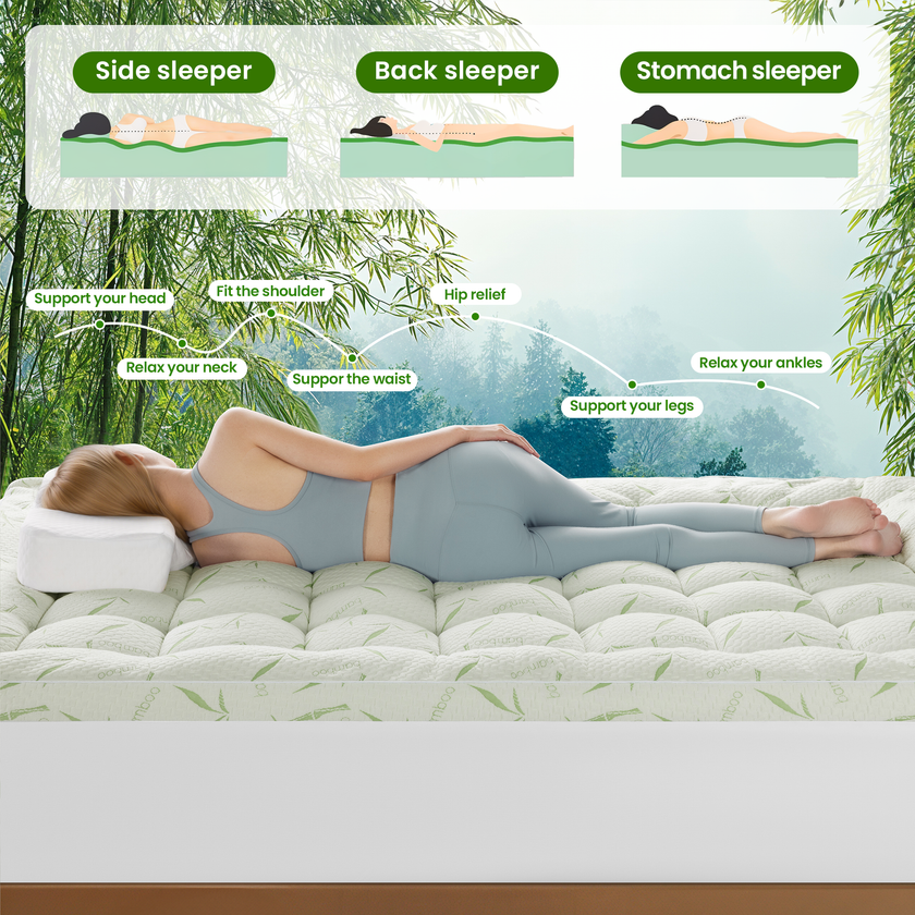 1000GSM Bamboo Mattress Topper