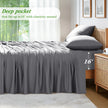 AiAngu 3/4 Pieces Bamboo Bed Sheet Set