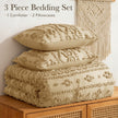3 Piece Tufted Boho Comforter Set