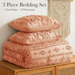 3 Piece Tufted Boho Comforter Set