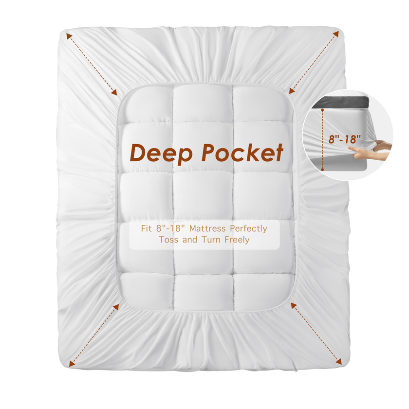 Breathable Plush Shredded Memory Foam Mattress Topper