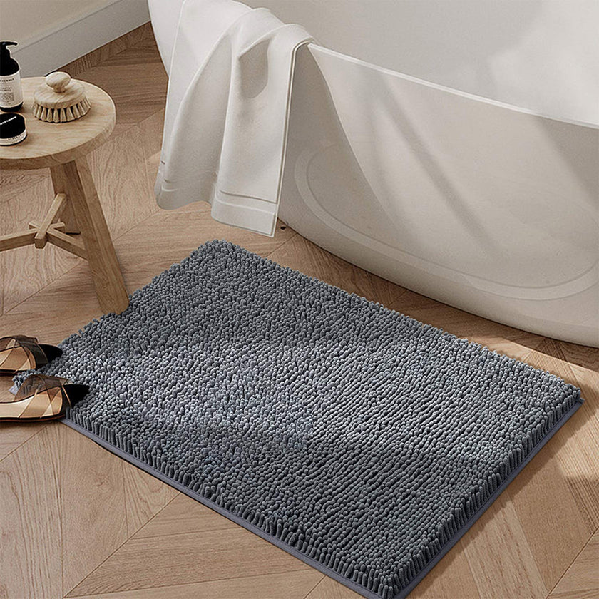 Chenille Washable Bathroom Rug
