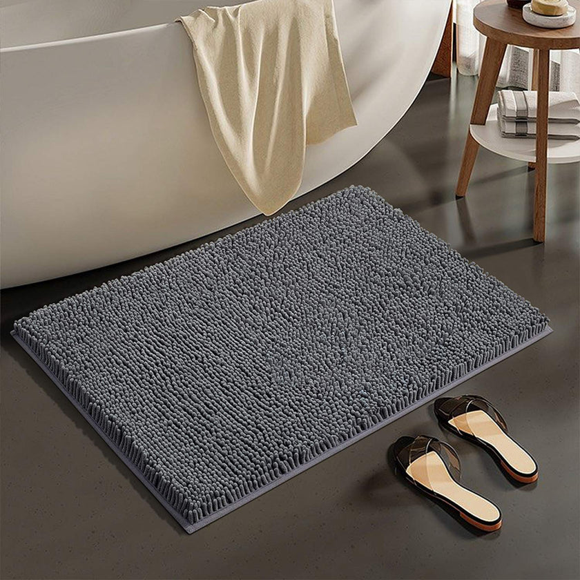 Chenille Washable Bathroom Rug