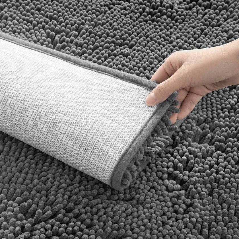 Chenille Washable Bathroom Rug