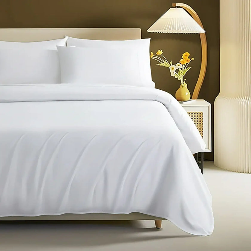 Sonoro Kate 100% Egyptian Cotton Bed Sheet Set, 1200 Series Deep Pocket 4PC Percale Sheets