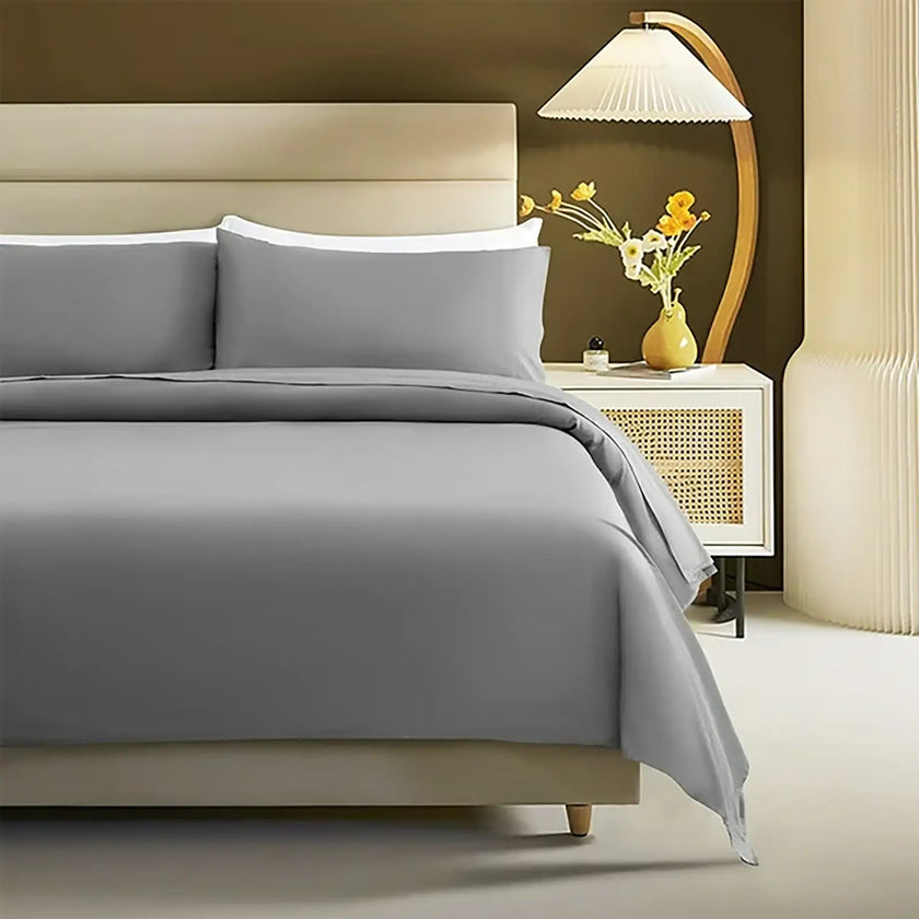 Sonoro Kate 100% Egyptian Cotton Bed Sheet Set, 1200 Series Deep Pocket 4PC Percale Sheets