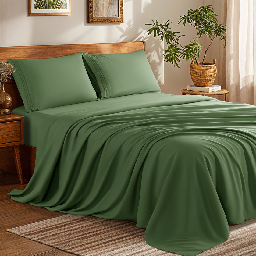 Microfiber 1800 TC Sheet Set - 4 Pieces New Color