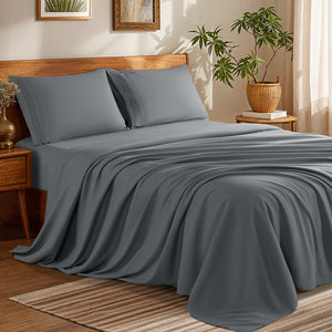 Microfiber 1800 TC Sheet Set - 4 Pieces New Size