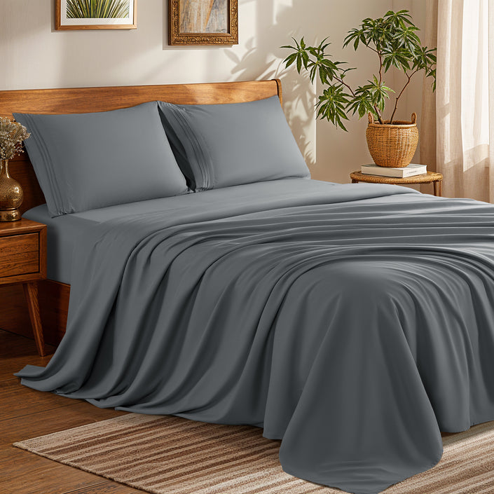 Microfiber 1800 TC Sheet Set - 4 Pieces New Size