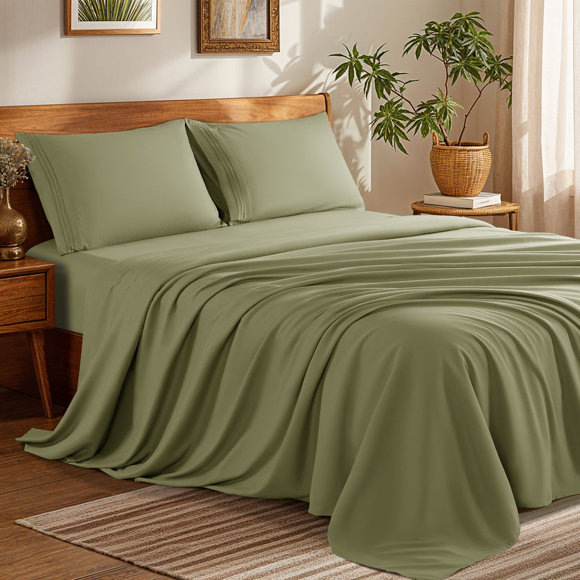 Microfiber 1800 TC Sheet Set - 4 Pieces New Color