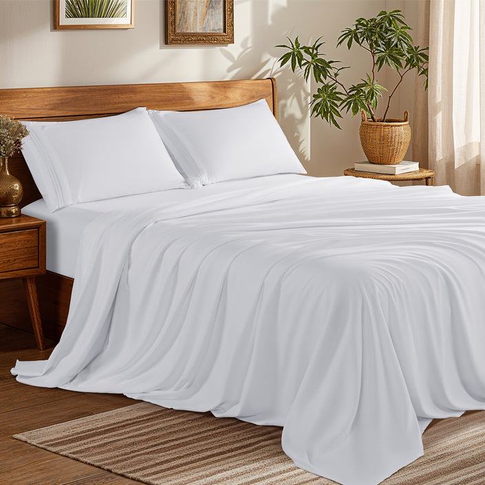Microfiber 1800 TC Sheet Set - 4 Pieces New Size