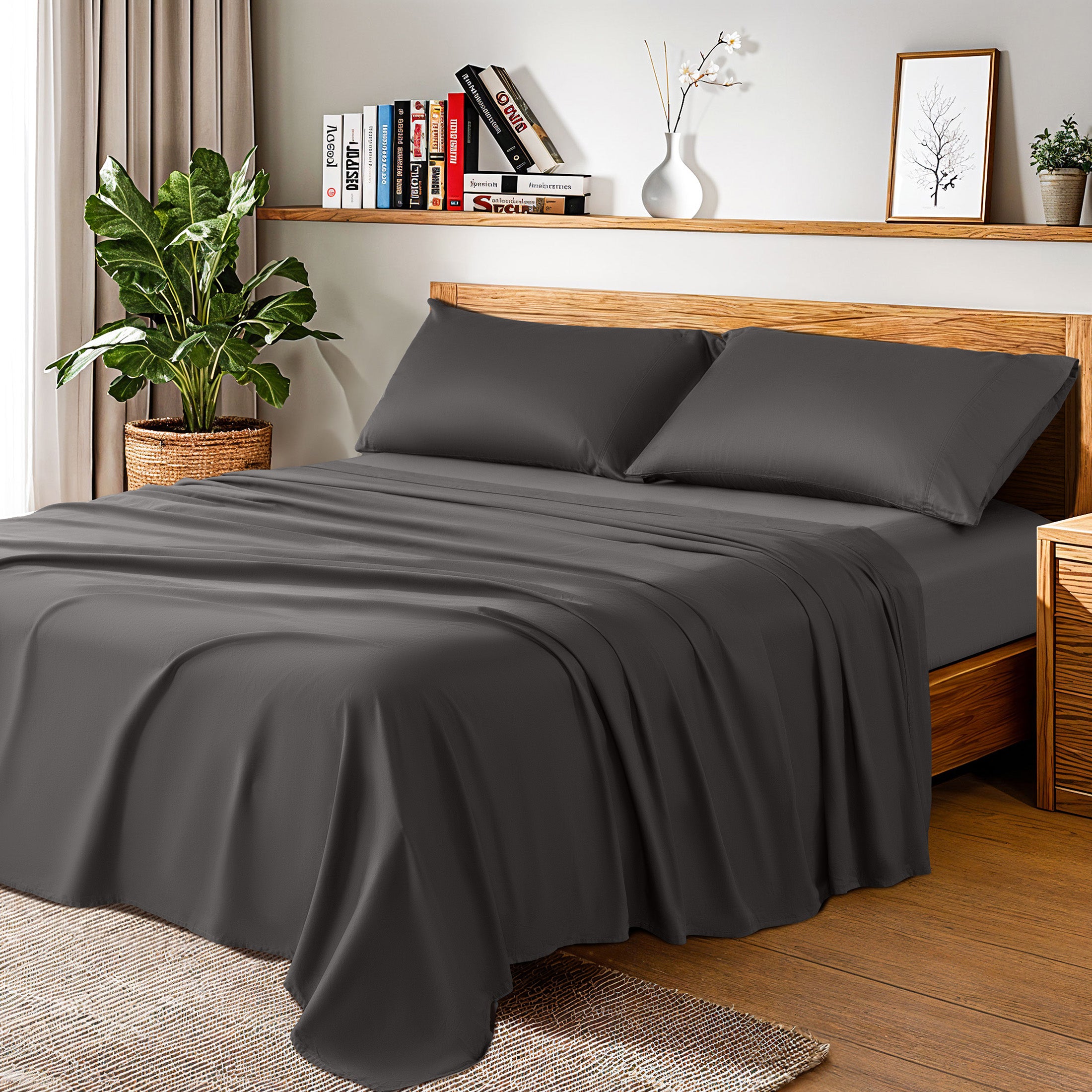1000 Thread Count 4-Piece Cotteon Bed Sheets