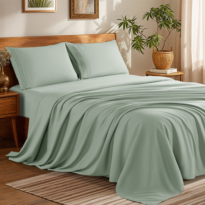 Microfiber 1800 TC Sheet Set - 4 Pieces New Size